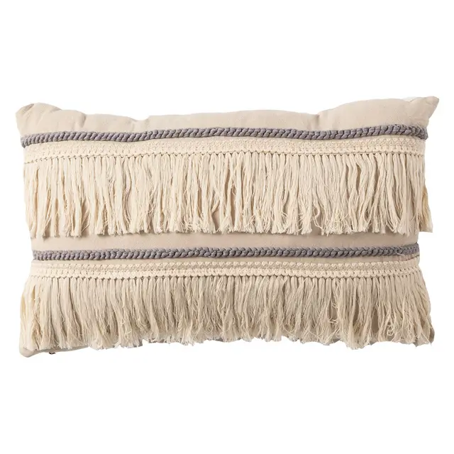 Luna Fringe Throw Pillow Cover Rectangle - Shop at LoveMi