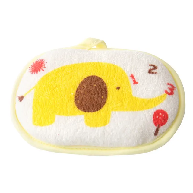 Baby bath cotton baby bath sponge Yellow - Shop at LoveMi