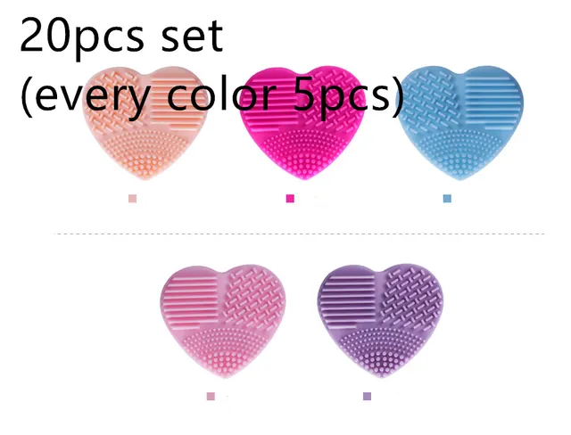 Love Scrubbing Pad Heart shaped Scrubbing Egg Silicone Heart shaped Scrubbing Artifact Silicone Heart shaped Scrubbing Tool 20Pcs Set - Shop at LoveMi