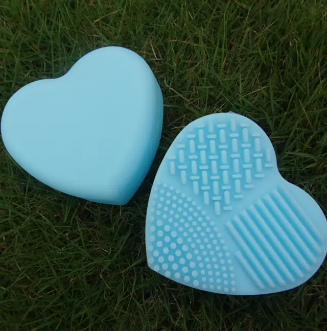 Love Scrubbing Pad Heart shaped Scrubbing Egg Silicone Heart shaped Scrubbing Artifact Silicone Heart shaped Scrubbing Tool Blue - Shop at LoveMi