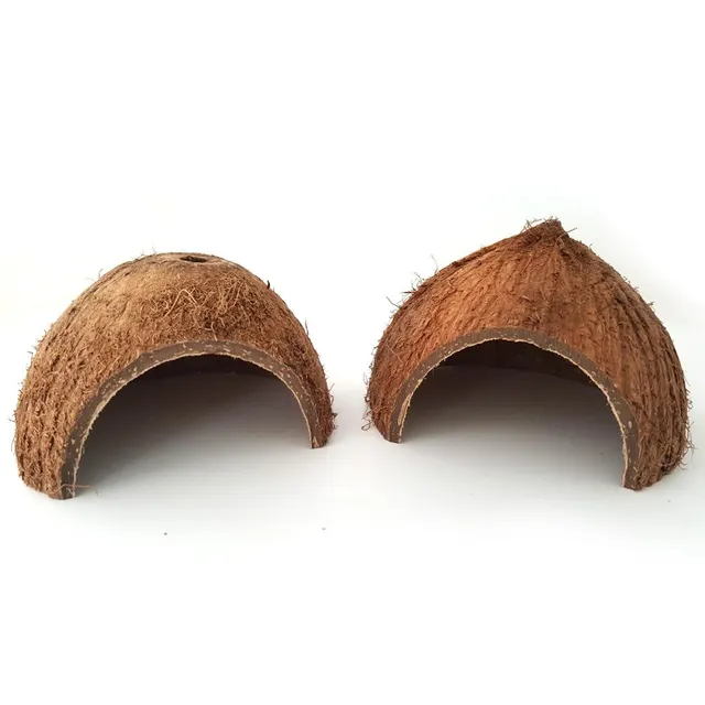Reptile cache cave natural nest coconut shell Photo Color - Shop at LoveMi