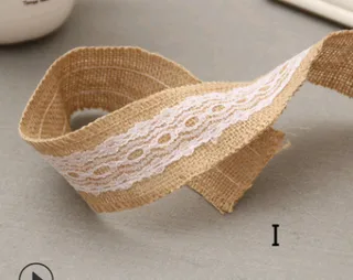 Lace 5CM wide linen roll DIY handmade Christmas decoration linen wedding crafts - I