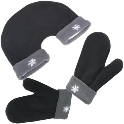 Couple Lovers Gloves Polar Fleece Sweethearts Thicken Winter Warm Lining Glove Christmas Gift Lovers Mittens Black - Shop at LoveMi