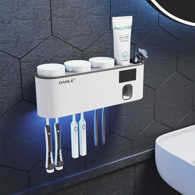 Smart toothbrush sterilizer UV electric washing cup Grey - Shop at LoveMi