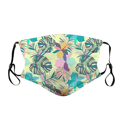 Floral Clear Mouth Face Mask 1 Green - Shop at LoveMi