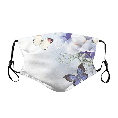 Floral Clear Mouth Face Mask White - Shop at LoveMi