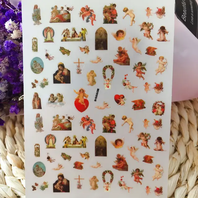 Japanese Angel Baby Nail Sticker 3 Style - Shop at LoveMi