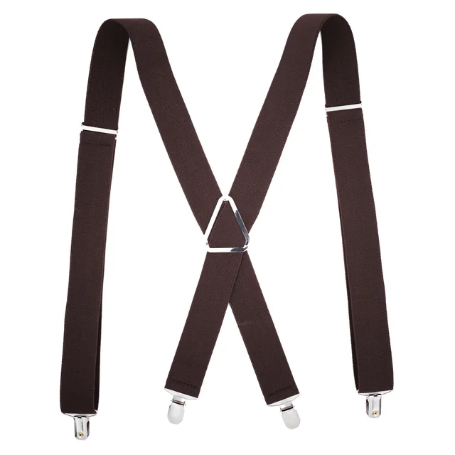Monochrome Elastic Adult Strap With Iron Triangle Pitting Coffee - Shop at LoveMi