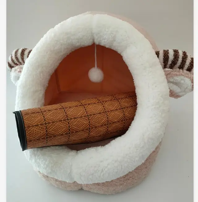 Pet cat litter closed cat litter kennel winter plus velvet Sheep - Shop at LoveMi