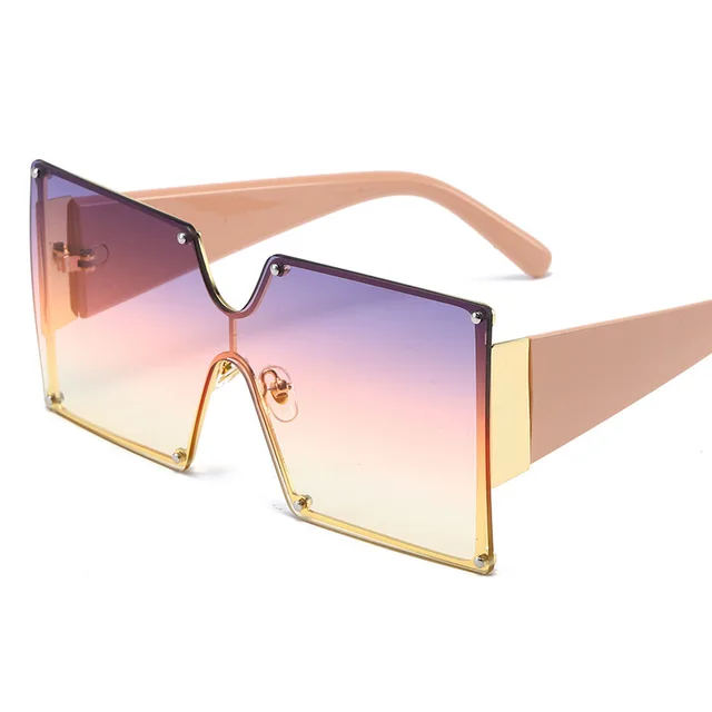 One Piece Square Sunglasses - Color1 - View 1