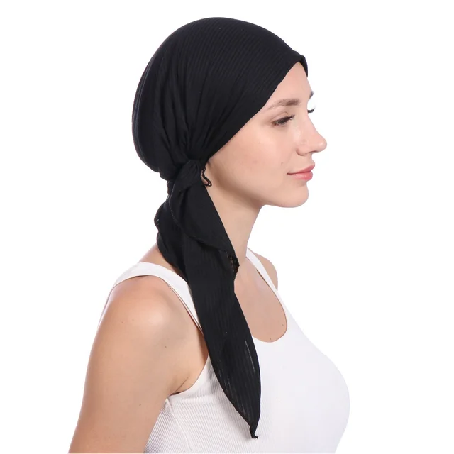 Folded curved solid color toe two tails drawn cotton cap Black - Shop at LoveMi
