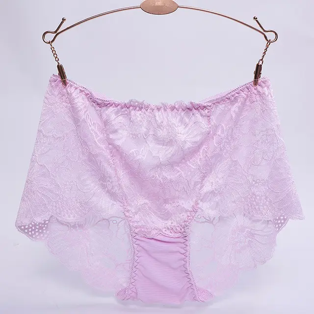 Lace mid rise triangle ladies inside Pink - Shop at LoveMi