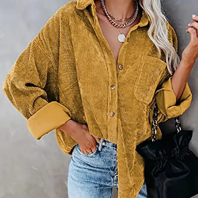 A blouse with a hole in it for a lady Yellow - Shop at LoveMi