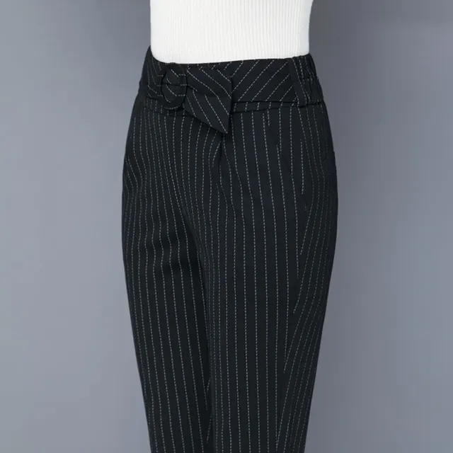 High waist small feet professional suit Stripe - Shop at LoveMi