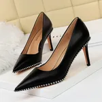 Thin women's high heel shoes - Black