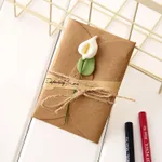 Creative kraft dried flower greeting card - Calla Lily