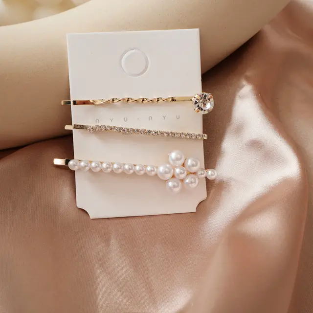 Pearl flower hair clip rhinestone hair clip - Shop at LoveMi