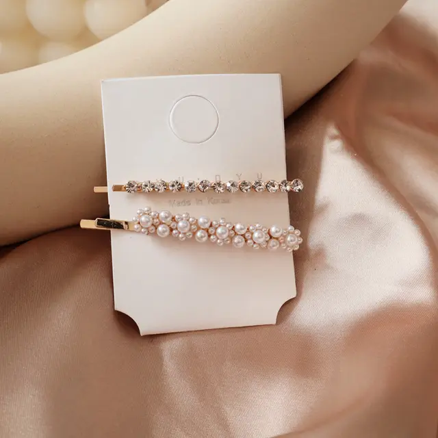 Pearl flower hair clip rhinestone hair clip I - Shop at LoveMi