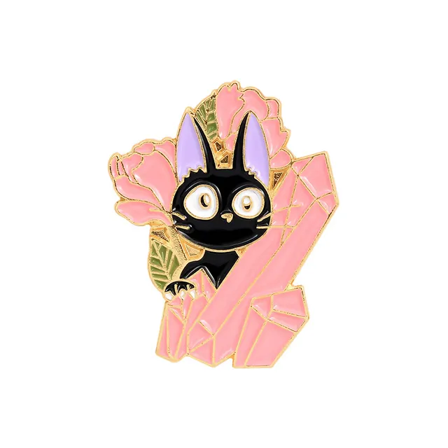 Cartoon movie character little black cat brooch 3Style - Shop at LoveMi