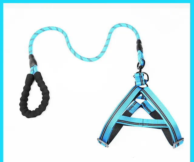 Dog Leash Teddy Dog Leash Cat Chest Strap Pet Products Collar 1Sky Blue - Shop at LoveMi