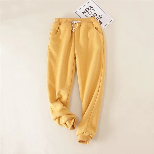 Autumn Women Gym Sweatpants Yellow - Shop at LoveMi