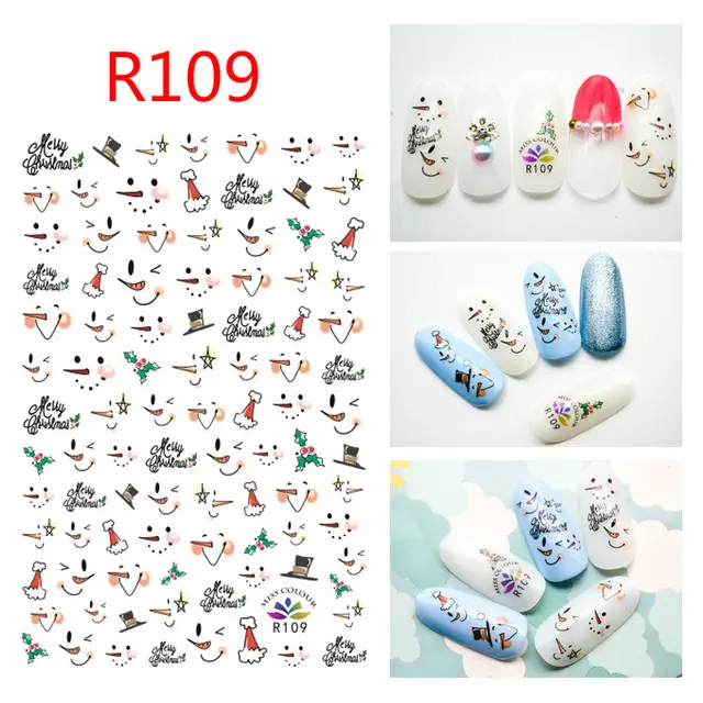 Christmas nail decals ornaments nail stickers R109 - Shop at LoveMi