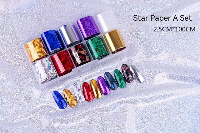 Nail Art Transfer Foils Set Of 12 - Shop at LoveMi
