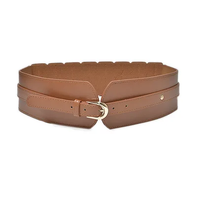 Women's Casual Decoration Waist Elastic Band Brown - Shop at LoveMi