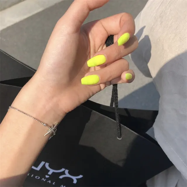 Ballet Trapezoid Lengthened Mandarin Duck Dark Fake Nail Patch 217Style - Shop at LoveMi