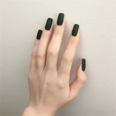 Ballet Trapezoid Lengthened Mandarin Duck Dark Fake Nail Patch 226Style - Shop at LoveMi