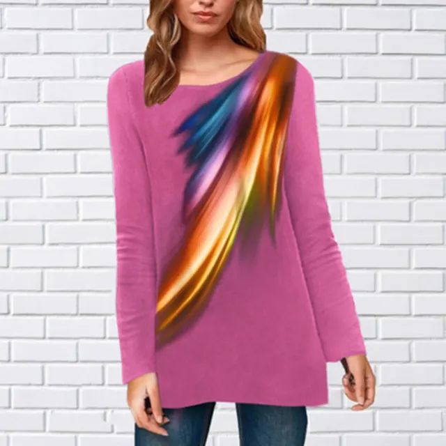 Print blouse with long sleeves Pink - Shop at LoveMi