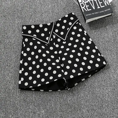 Cuffed high waist wide leg suit hot pants Wave Point Xl - Shop at LoveMi