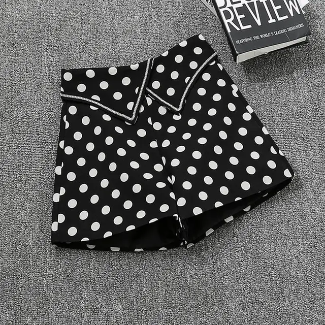 Cuffed high waist wide leg suit hot pants Wave Point - Shop at LoveMi