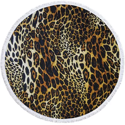 Superfine fiber with fringe round beach towel Black - Shop at LoveMi