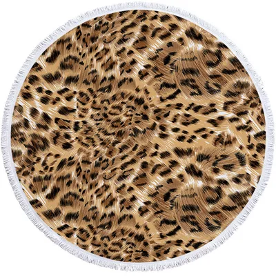 Superfine fiber with fringe round beach towel Brown - Shop at LoveMi