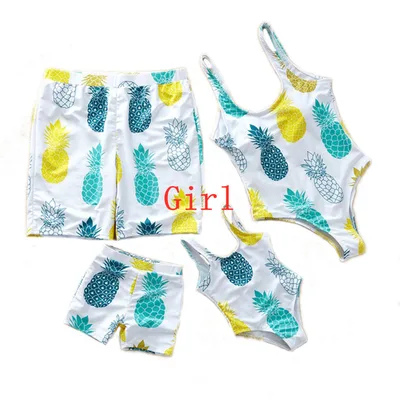 Parent Child Swimsuit Euro American Letter Parent Child Swimsuit Beach Swimsuit Girl 5 6Y - Shop at LoveMi