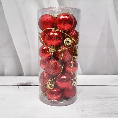 Christmas Decoration Shiny Matte Christmas Ball Red - Shop at LoveMi