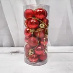 Christmas Decoration Shiny Matte Christmas Ball - Red