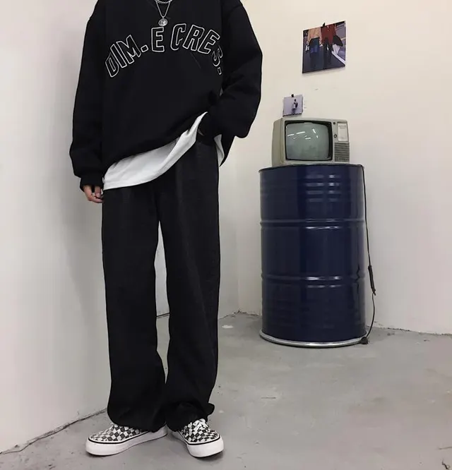 Jeans wide leg pants Black - Shop at LoveMi