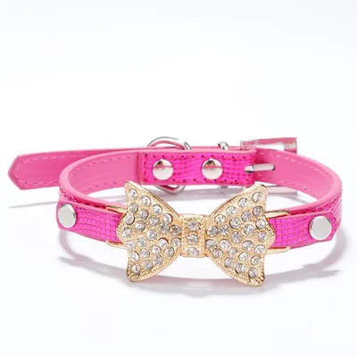 Bling rhinestone dog collar Rose Red - Shop at LoveMi
