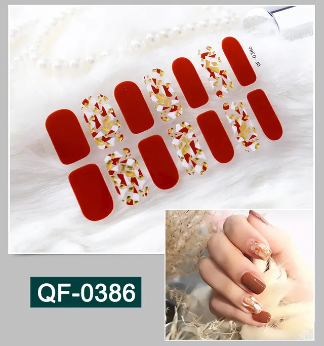 3D metal gradient nail stickers Qf386 - Shop at LoveMi
