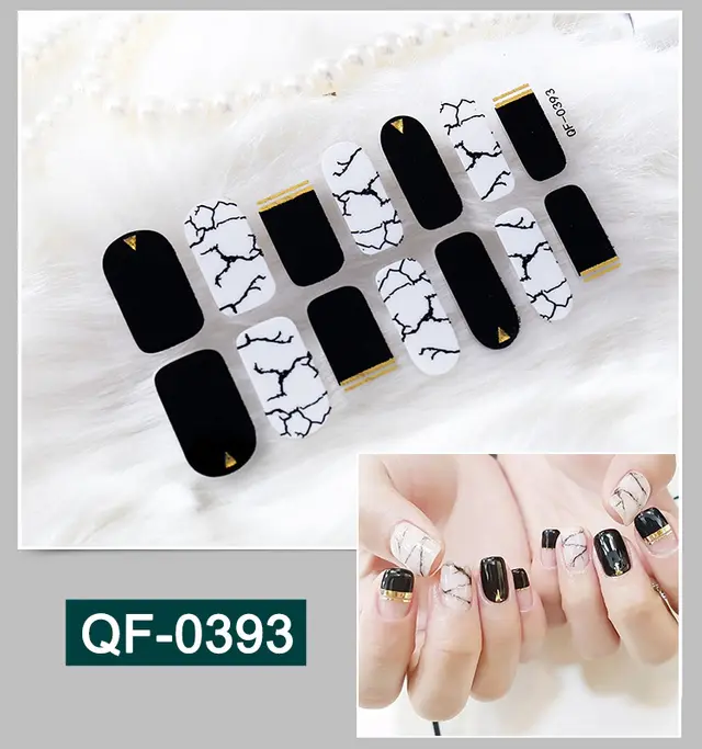 3D metal gradient nail stickers - Qf393