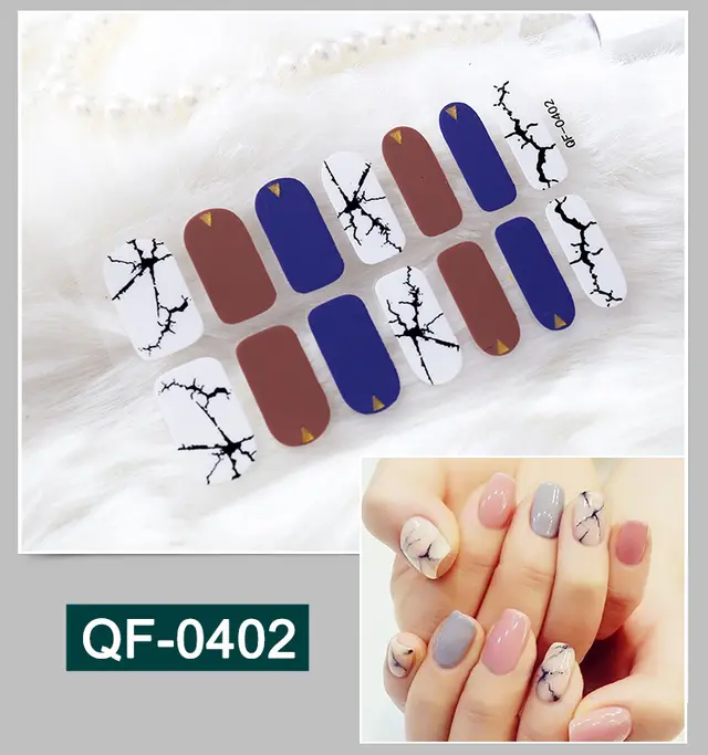 3D metal gradient nail stickers Qf402 - Shop at LoveMi