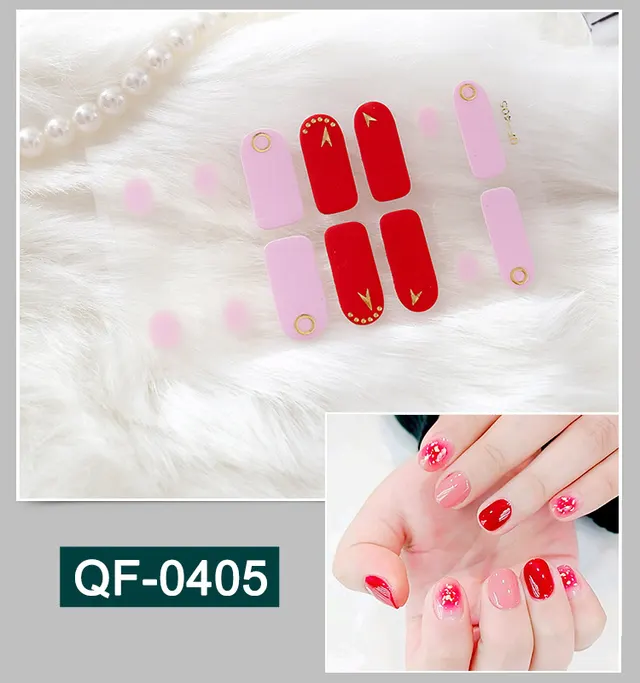 3D metal gradient nail stickers Qf405 - Shop at LoveMi