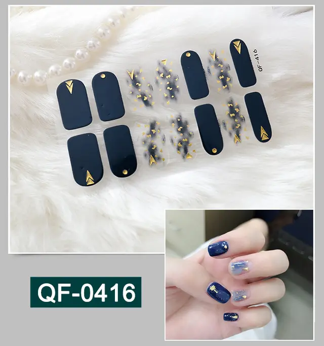3D metal gradient nail stickers Qf416 - Shop at LoveMi