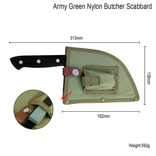 Stainless Steel Meat Cleaver Chef's Knife Cleaver Sheath 1Pc - Shop at LoveMi