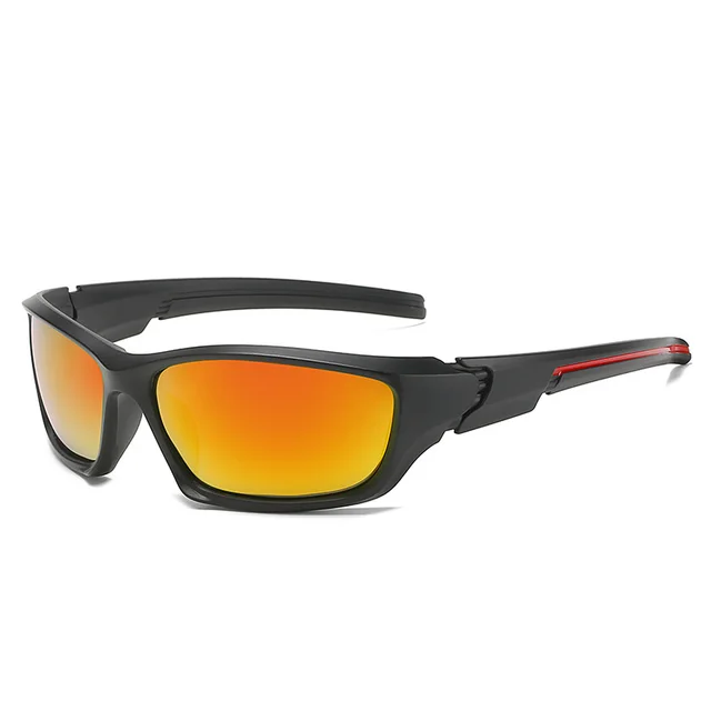 Sports Polarized Sunglasses Cycling Glasses Black Red Silver - Shop at LoveMi