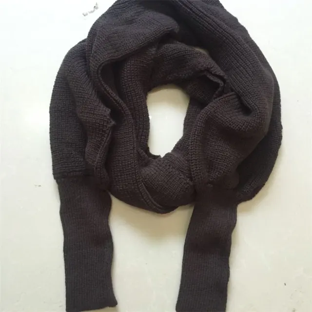 Sweater Scarf Cashmere Ladies Girl Woman Clothing Casual Wear Coffee - Shop at LoveMi
