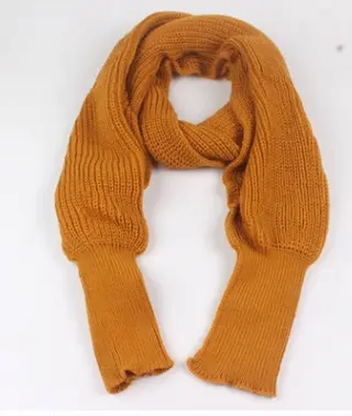 Sweater Scarf Cashmere Ladies Girl Woman Clothing Casual Wear - Orange - View 1