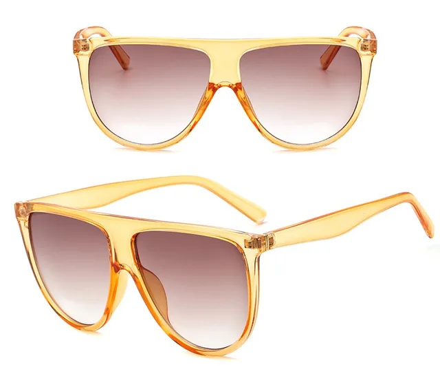 Sunglasses Women Gradient Lens Sun Glasses Women Full Frame Shades Glasses Ladies Unisex Champagne - Shop at LoveMi